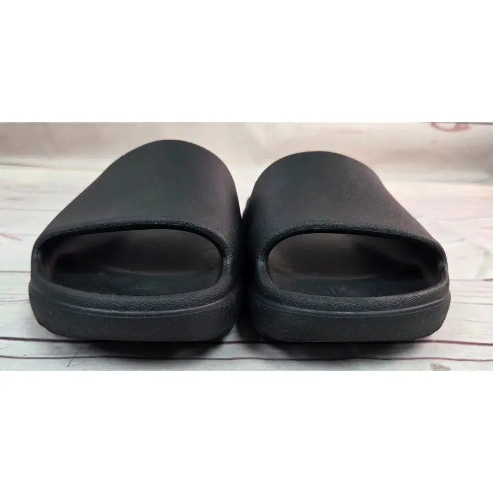 Adidas Adilette Lumia Slides Youth Size 5 Black Slip On Sandals Kids - Picture 3 of 9
